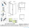 Radaway Nes Kdj II Brushed Nickel kabina 110x90cm lewa szczotkowany nikiel 10032110-91-01L/10039090-01-01